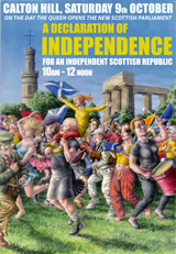 Calton Hill rally poster