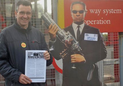 Kevin McVey on posties picket