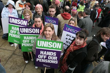 UNISON pensions strikers